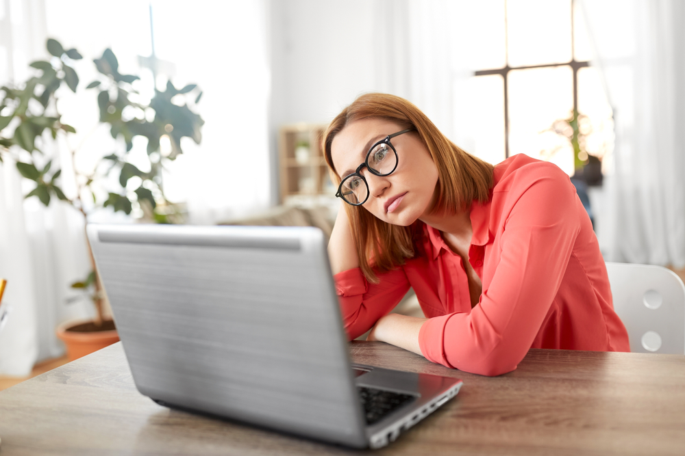 Remote,Job,,Technology,And,People,Concept,-,Bored,Or,Tired Sexual Harassment